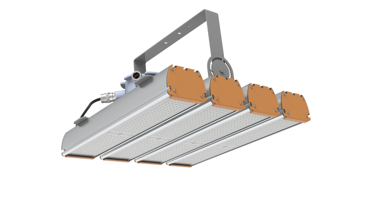 Взрывозащищенный светильник SVT MPRO-Ex (80W-Ex-QUATTRO-120 320Вт 49880Lm IP66 454x427x291)